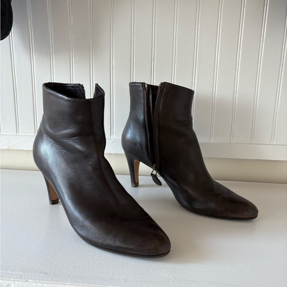 Salvatore Ferragamo Dark Brown Heeled Boots